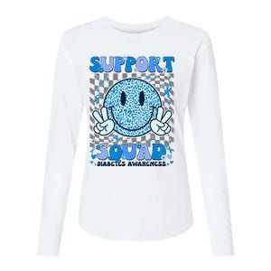 Support Squad Diabetes Awareness Womens Cotton Relaxed Long Sleeve T-Shirt