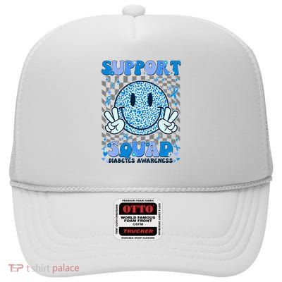 Support Squad Diabetes Awareness High Crown Mesh Back Trucker Hat