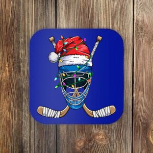 Santa Sports Design Christmas Hockey Player Gift Coaster