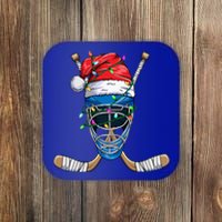 Santa Sports Design Christmas Hockey Player Gift Coaster