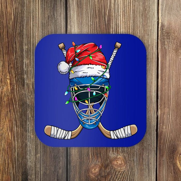 Santa Sports Design Christmas Hockey Player Gift Coaster