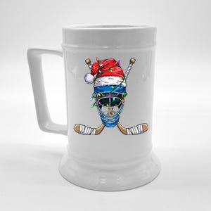 Santa Sports Design Christmas Hockey Player Gift Beer Stein