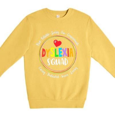 School Support Dyslexia Squad Awareness Month Teacher Premium Crewneck Sweatshirt