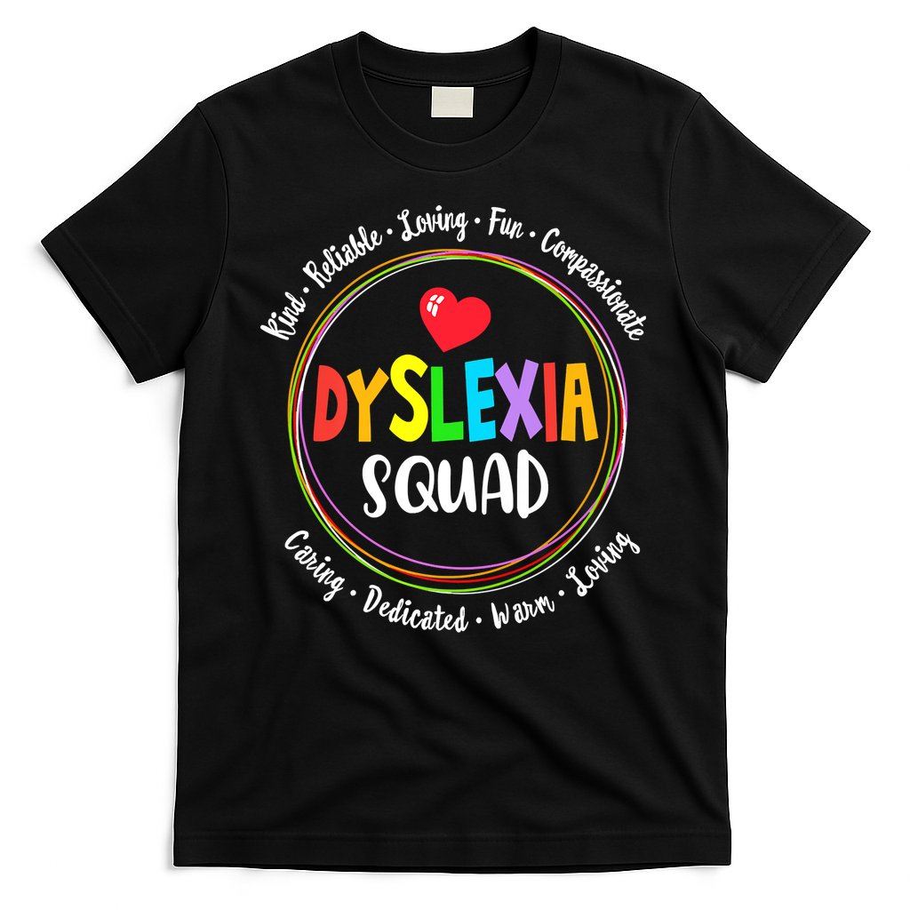 School Support Dyslexia Squad Awareness Month Teacher T-Shirt