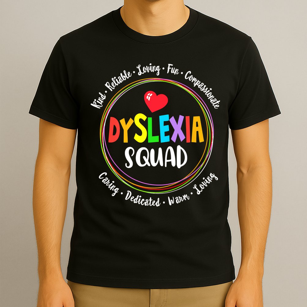 School Support Dyslexia Squad Awareness Month Teacher T-Shirt