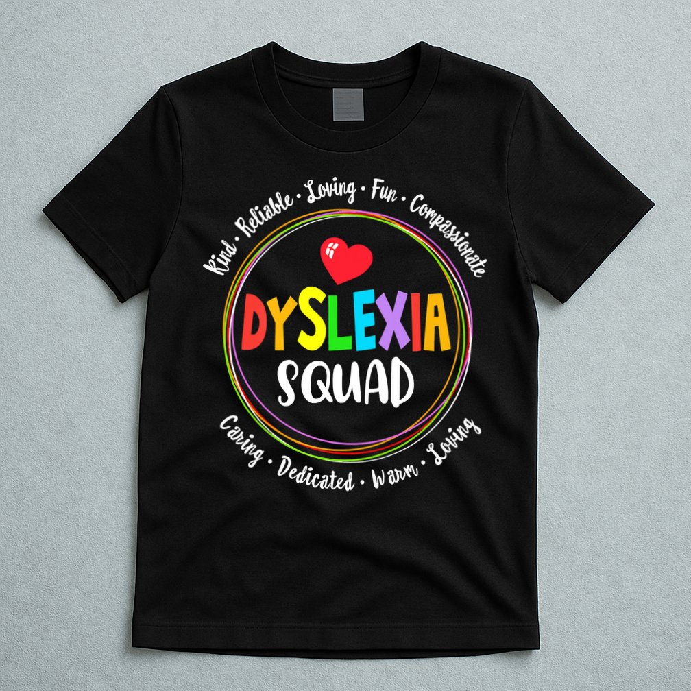School Support Dyslexia Squad Awareness Month Teacher T-Shirt
