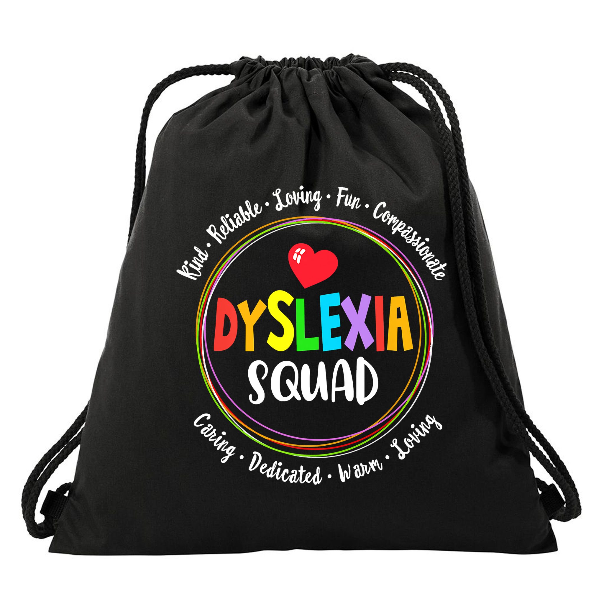 School Support Dyslexia Squad Awareness Month Teacher Drawstring Bag