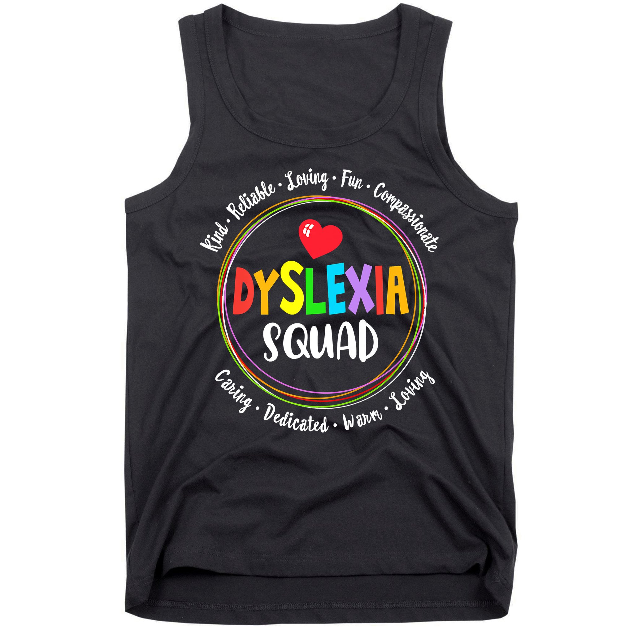 School Support Dyslexia Squad Awareness Month Teacher Tank Top