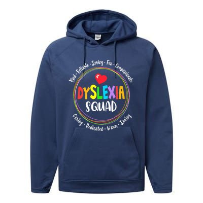 School Support Dyslexia Squad Awareness Month Teacher Performance Fleece Hoodie