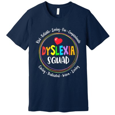 School Support Dyslexia Squad Awareness Month Teacher Premium T-Shirt