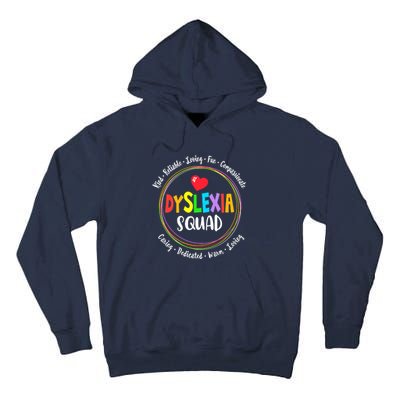 School Support Dyslexia Squad Awareness Month Teacher Tall Hoodie