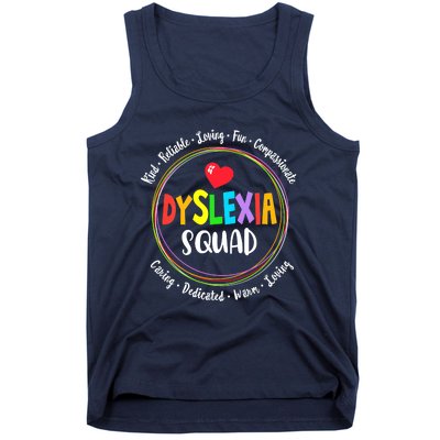 School Support Dyslexia Squad Awareness Month Teacher Tank Top