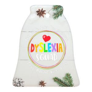 School Support Dyslexia Squad Awareness Month Teacher Ceramic Bell Ornament