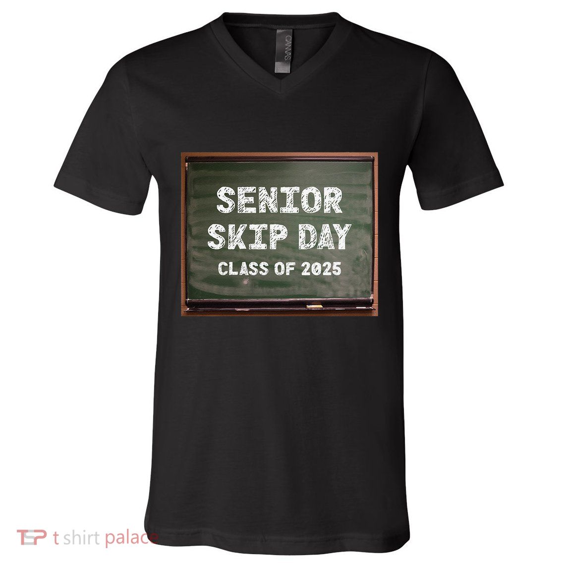 Senior Skip Day Class Of 2025 Funny High School 12th Grade V-Neck T-Shirt