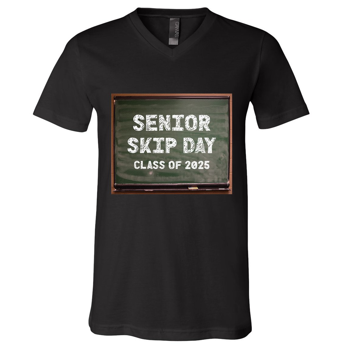 Senior Skip Day Class Of 2025 Funny High School 12th Grade V-Neck T-Shirt
