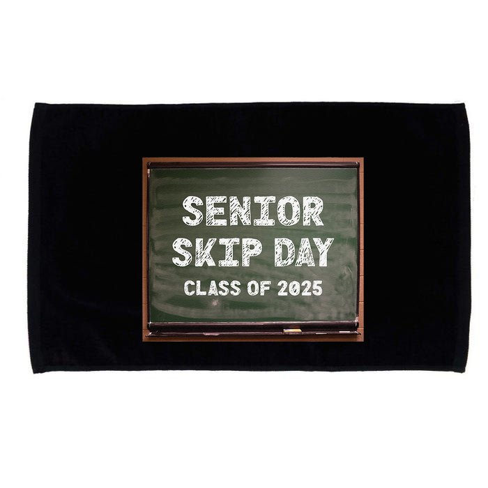 Senior Skip Day Class Of 2025 Funny High School 12th Grade Microfiber Hand Towel