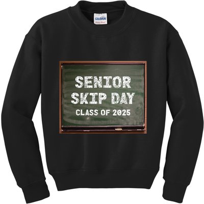 Senior Skip Day Class Of 2025 Funny High School 12th Grade Kids Sweatshirt