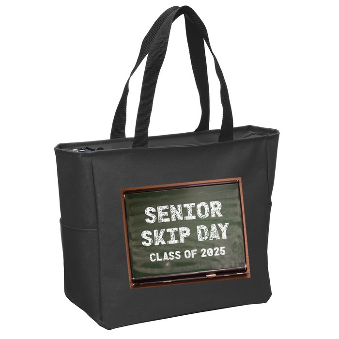 Senior Skip Day Class Of 2025 Funny High School 12th Grade Zip Tote Bag