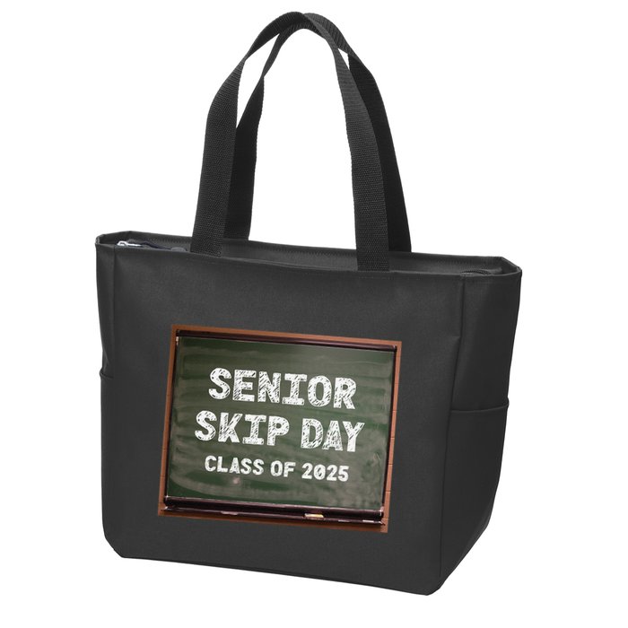 Senior Skip Day Class Of 2025 Funny High School 12th Grade Zip Tote Bag