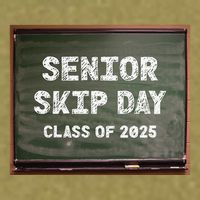 Senior Skip Day Class Of 2025 Funny High School 12th Grade Garment-Dyed Women's Muscle Tee