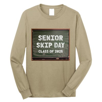 Senior Skip Day Class Of 2025 Funny High School 12th Grade Long Sleeve Shirt