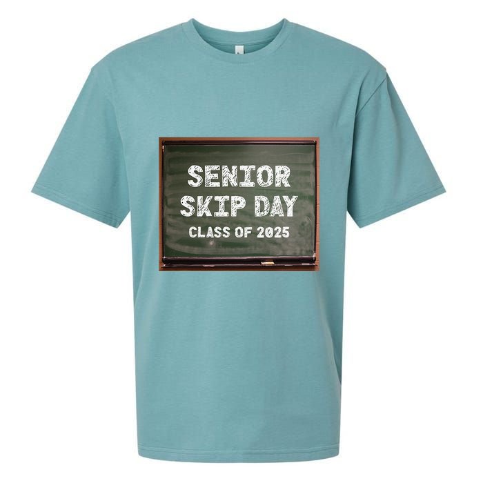 Senior Skip Day Class Of 2025 Funny High School 12th Grade Sueded Cloud Jersey T-Shirt