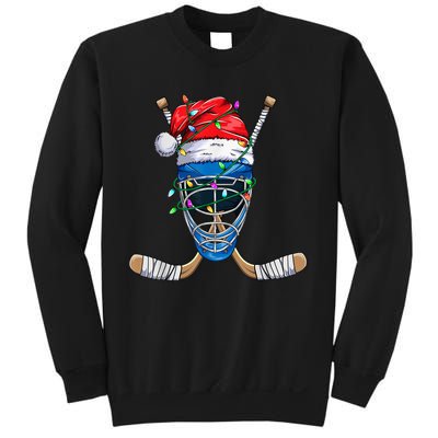 Santa Sports Design For  Boys Christmas Hockey Player Sweatshirt