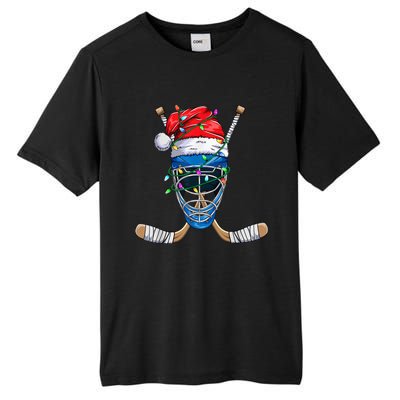 Santa Sports Design For  Boys Christmas Hockey Player Tall Fusion ChromaSoft Performance T-Shirt