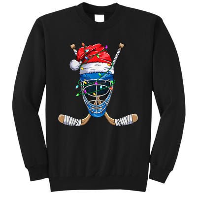 Santa Sports Design For  Boys Christmas Hockey Player Tall Sweatshirt