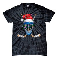 Santa Sports Design For  Boys Christmas Hockey Player Tie-Dye T-Shirt