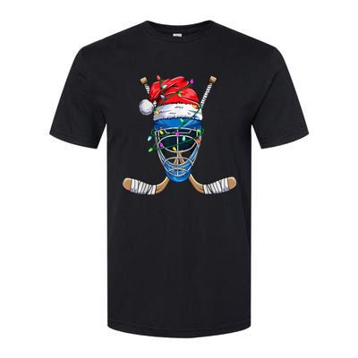 Santa Sports Design For  Boys Christmas Hockey Player Softstyle CVC T-Shirt