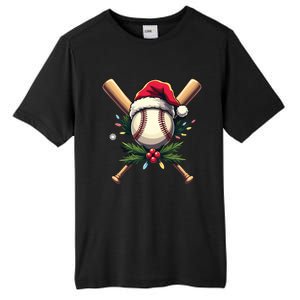 Santa Sports Design Christmas Baseball Player Gift Tall Fusion ChromaSoft Performance T-Shirt