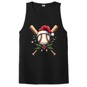 Santa Sports Design Christmas Baseball Player Gift PosiCharge Competitor Tank