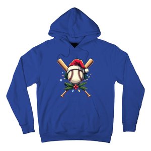 Santa Sports Design Christmas Baseball Player Gift Hoodie