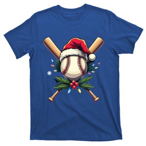 Santa Sports Design Christmas Baseball Player Gift T-Shirt