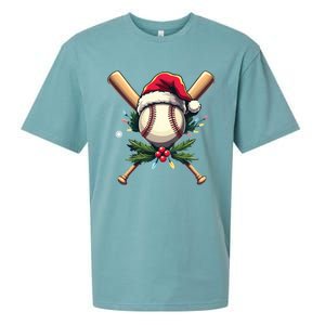 Santa Sports Design Christmas Baseball Player Gift Sueded Cloud Jersey T-Shirt