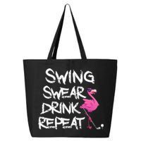 Swing Swear Drink Repeat Flamingo Playing retro Golf 25L Jumbo Tote