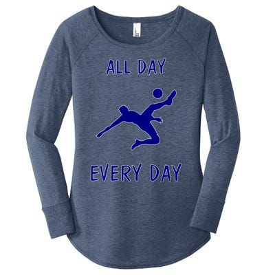 Soccer Striker Dribbling Goal Getter Soccer Player Winner Gift Women's Perfect Tri Tunic Long Sleeve Shirt