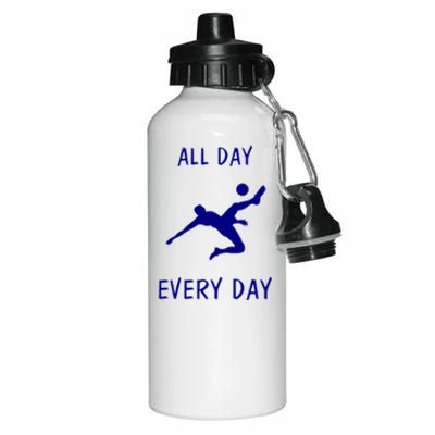 Soccer Striker Dribbling Goal Getter Soccer Player Winner Gift Aluminum Water Bottle