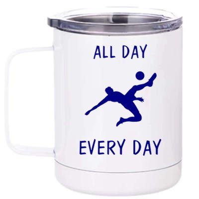 Soccer Striker Dribbling Goal Getter Soccer Player Winner Gift 12 oz Stainless Steel Tumbler Cup