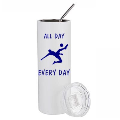 Soccer Striker Dribbling Goal Getter Soccer Player Winner Gift Stainless Steel Tumbler