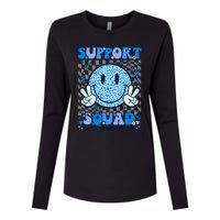 Support Squad Diabetes Awareness Womens Cotton Relaxed Long Sleeve T-Shirt