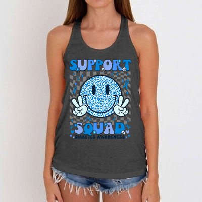 Support Squad Diabetes Awareness Women's Knotted Racerback Tank