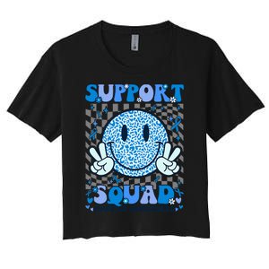 Support Squad Diabetes Awareness Women's Crop Top Tee