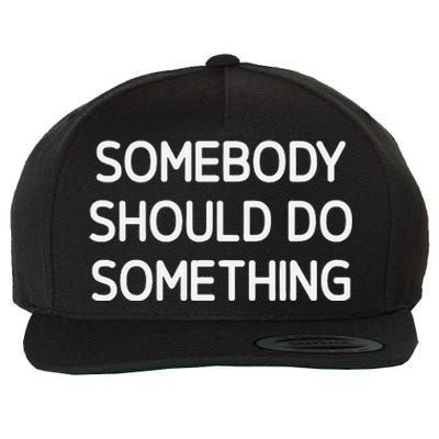 Somebody Should Do Something Funny Jokes Sarcastic Wool Snapback Cap