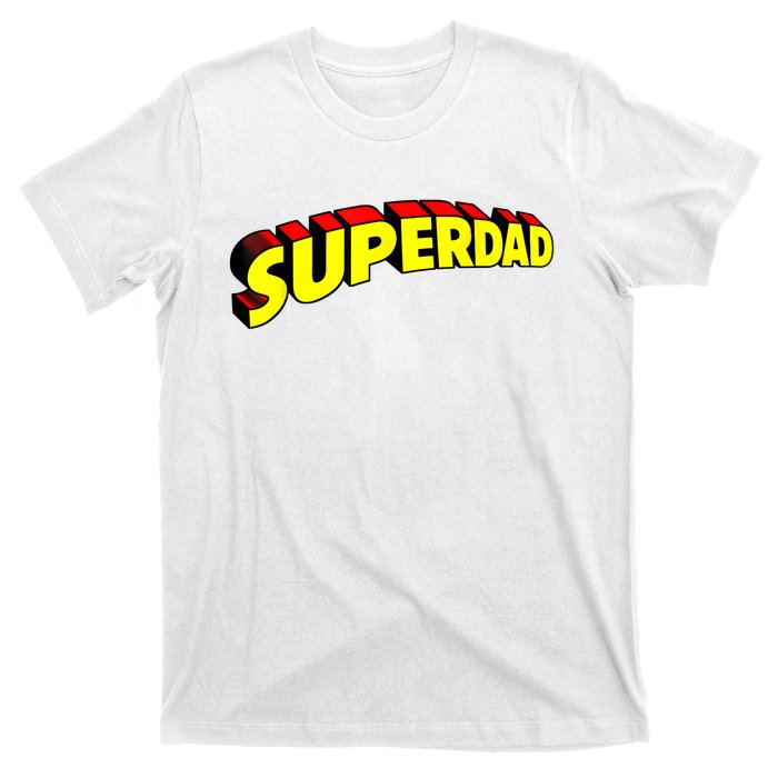 Superdad Super Dad Super Hero Superhero Fathers Day Vintage T-Shirt