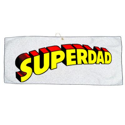 Superdad Super Dad Super Hero Superhero Fathers Day Vintage Large Microfiber Waffle Golf Towel