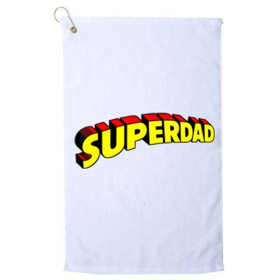 Superdad Super Dad Super Hero Superhero Fathers Day Vintage Platinum Collection Golf Towel