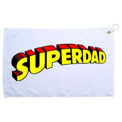 Superdad Super Dad Super Hero Superhero Fathers Day Vintage Grommeted Golf Towel