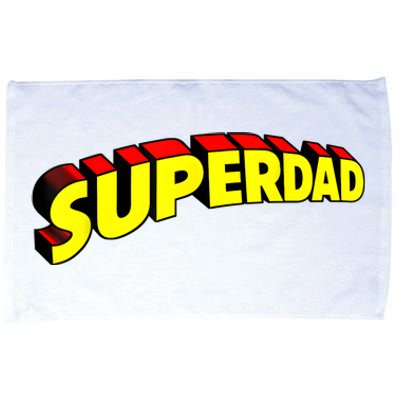 Superdad Super Dad Super Hero Superhero Fathers Day Vintage Microfiber Hand Towel